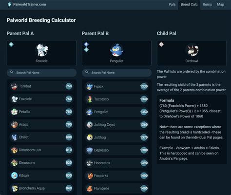 dirlep|Breeding Calculator .
